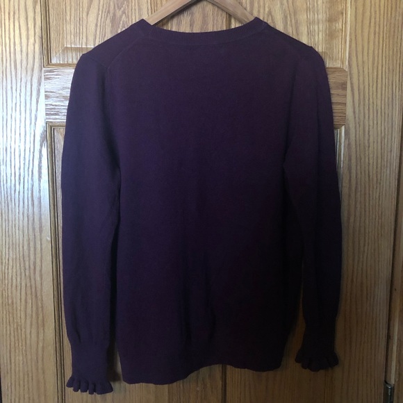 Women’s Banana Republic flipucci Wool Sweater with Ruffles at Cuffs Size Large - Picture 8 of 9